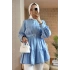 Kemerli Beli Lastikli Tunik