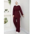 Yandan Düğmeli Takım - Bordo