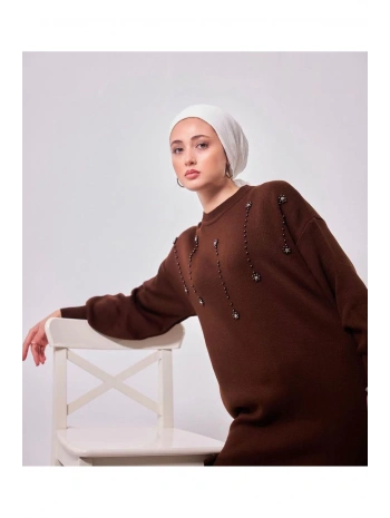 ÇİÇEK İNCİLİ KADIN TRİKO İKİLİ TAKIM