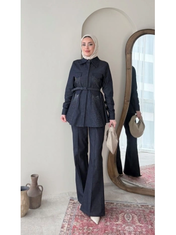 Sena Taşlı Kot Takım