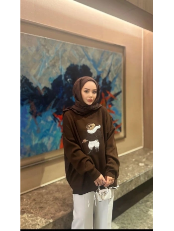 AYICIK NAKIŞLI TRİKO KAZAK