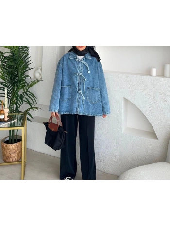 BAĞCIKLI VİRAL KOT CEKET