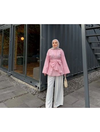 Belden Bağlamalı Gömlek