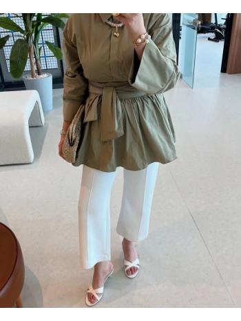 Belden Bağlamalı Gömlek