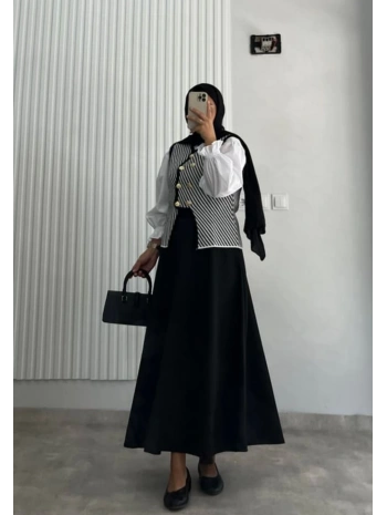 ÇİZGİLİ MUADİL TRİKO YELEK