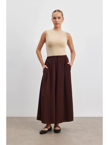 Etek Pantolon - Kahverengi