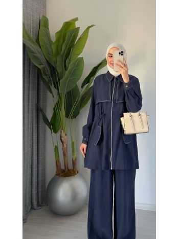 Fermuarlı Spor Takım - Lacivert