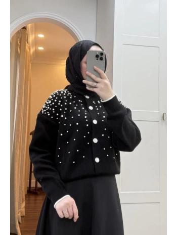 İNCİ TAŞLI TRİKO HIRKA