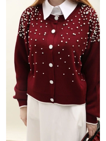 İNCİ TAŞLI TRİKO HIRKA