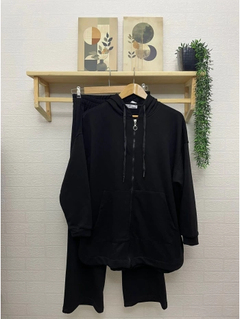 KAPÜŞONLU ÇİMALI PALAZZO TAKIM