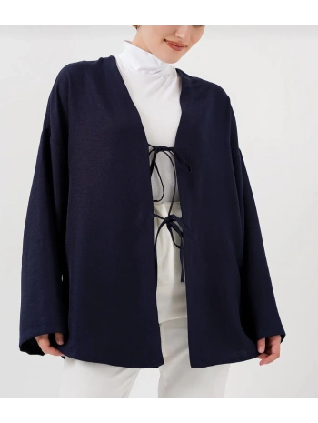 Keten Kimono - Lacivert