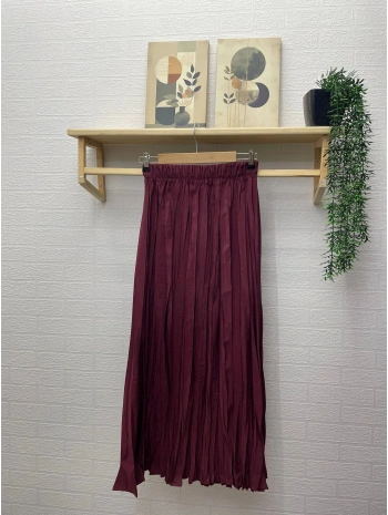 Kraş Yazlık Etek - Bordo