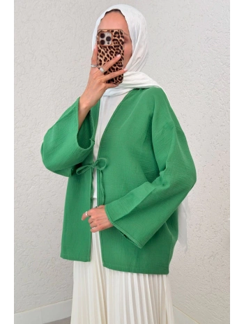 Müslin Kumaş Kimono - Yeşil