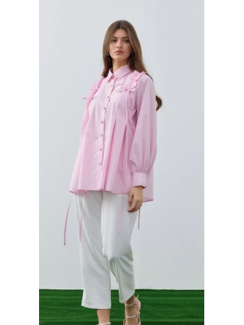 Omuzdan Pile Detaylı Tunik