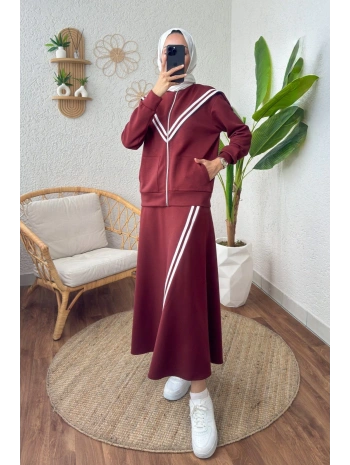 ŞERİTLİ SPOR ETEKLİ TAKIM