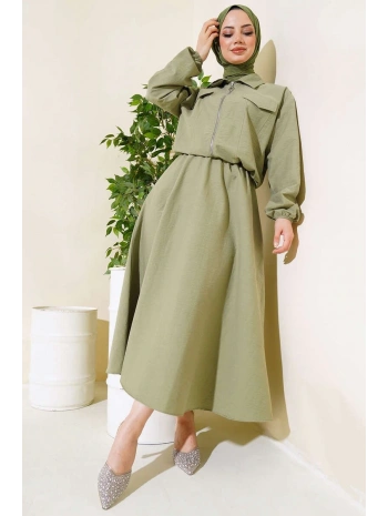 Spor Ceketli Etekli Takım - Yeşil