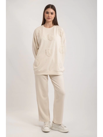 Tül Çiçek ve İnci Detaylı Takım