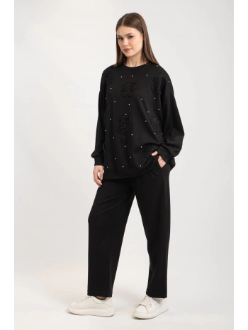 Tül Çiçek ve İnci Detaylı Takım