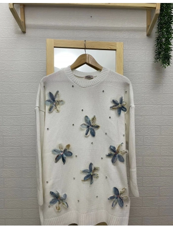 TÜL ÇİÇEKLİ TRİKO TUNİK