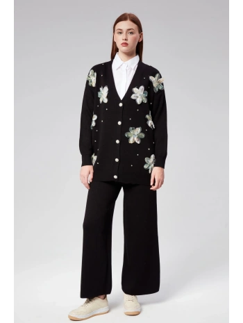 Tül Çiçekli Triko Takım