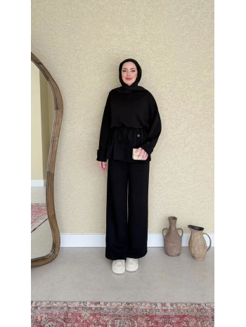 Yandan Düğmeli Takım - Siyah