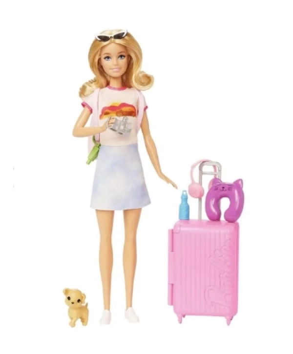 Barbie Seyahatte Bebeği Ve Aksesuarları Hjy18