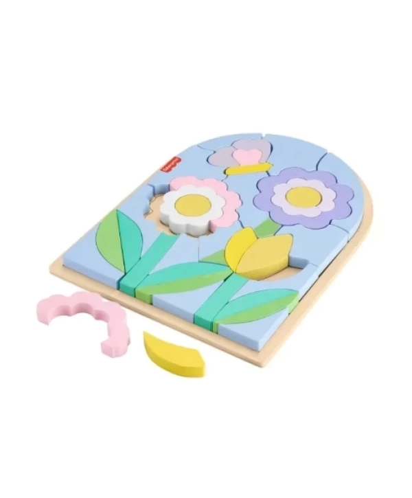 Fisher Price Ahşap Çiçek Yapboz Blokları HXT97