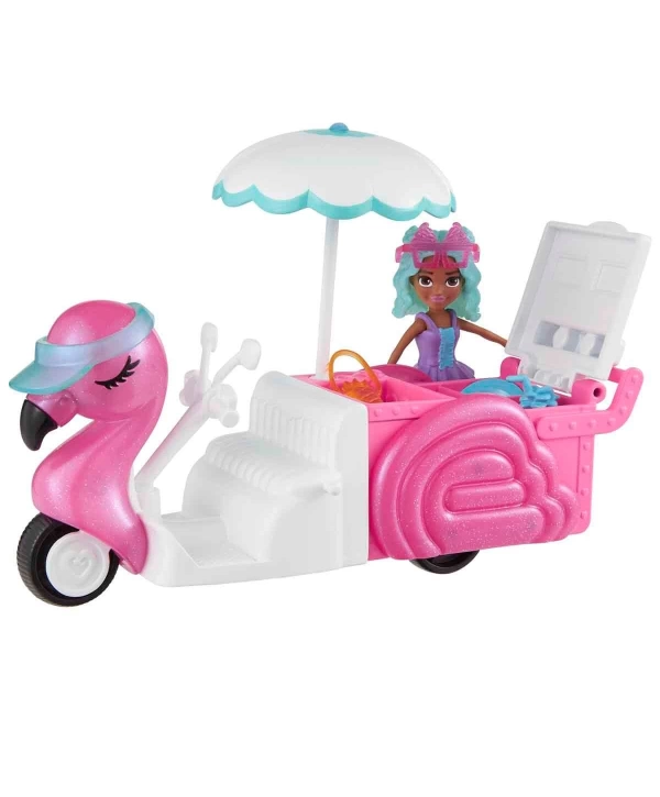 Polly Pocket Filamingo Motosiklet ve Tropik Aksesuarlar HWP24