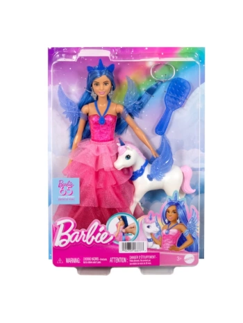 Barbie Mavi Saçlı Prenses Bebek Hrr16