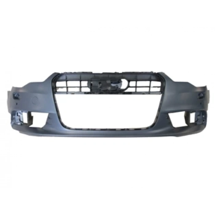 AUDI A6- 12/14; ÖN TAMPON (ASTARLI SENSÖR VE FAR YIKAMA DELİKLİ/SİS DELİKLİ) (TYG)