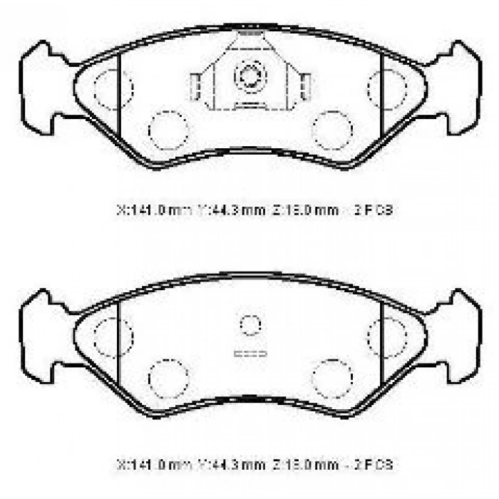 CITROEN SAXO- 00/03; ÖN FREN BALATASI (DISK)(141X44,3X18) (BRAMAX)