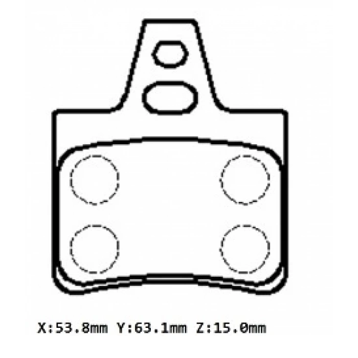 CITROEN XANTIA- 93/98; ARKA FREN BALATASI (KABLOSUZ)(DİSK)(53,8X63,1X15)(BRAMAX)