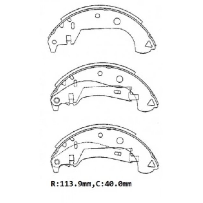 FIAT DOBLO- 01/05; ARKA FREN PABUCU (114X41)(BRAMAX)