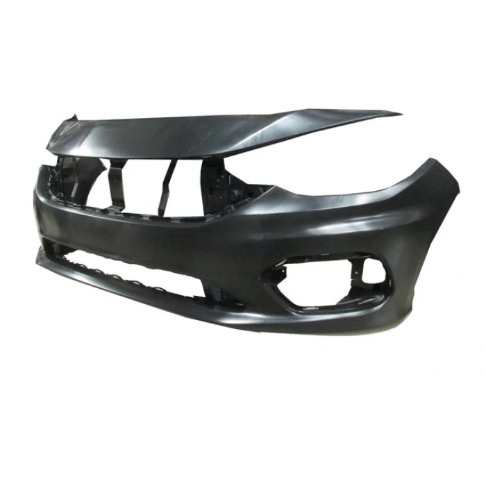 FIAT EGEA- SD/HB/SW- 15/20; ÖN TAMPON SİYAH TAKVİYESİZ (SİS/PANJUR DELİKLİ/ÇEKİ DEMİRİ KAPAKLI)(TYG)