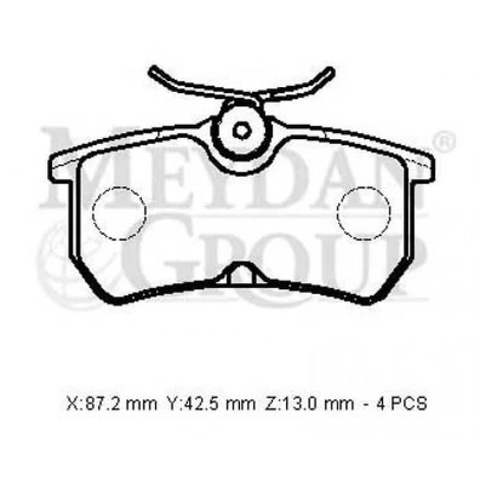FORD FIESTA- 13/17; ARKA FREN BALATASI 1,0/1,4/1,5/1,6 (DİSK) (87,2X42,5X13) (BRAMAX)