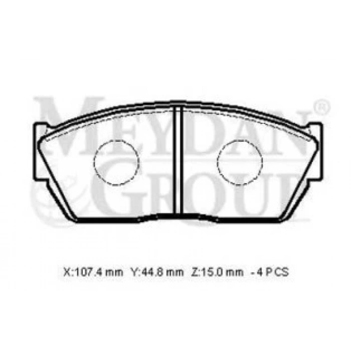HONDA ACCORD- 79/81; ÖN FREN BALATASI (DİSK) (107,4X43X15) (DAIWA)