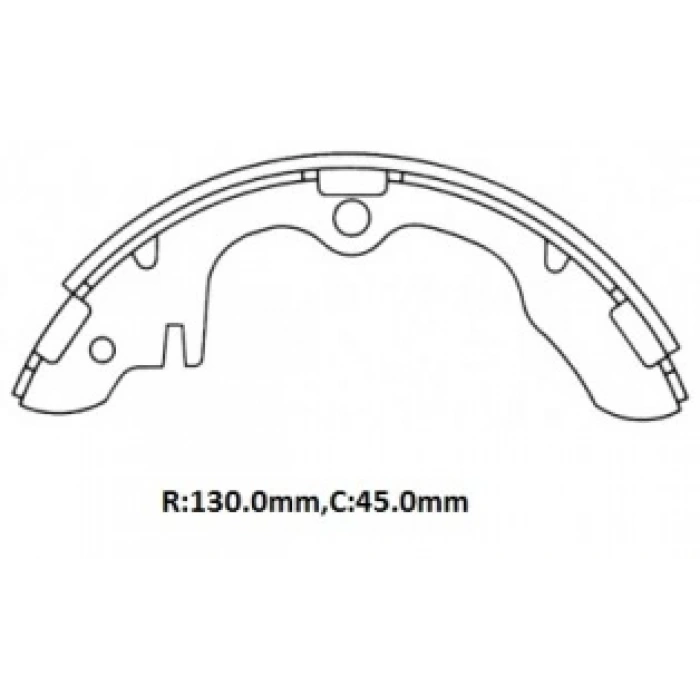KIA CERES- KAMYONET- 90/00; ÖN/ARKA FREN PABUCU 2.2CC (130X45)(DAIWA)