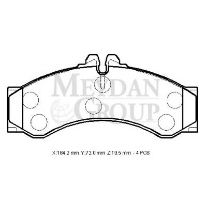 MERCEDES SPRINTER- 00/07; ARKA FREN BALATASI (KABLOSUZ)(DİSK)(164,2X72X19,5) (FMK)