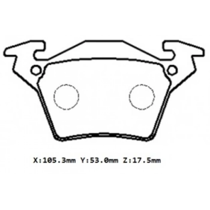 MERCEDES VITO- W638- 96/03; ARKA FREN BALATASI (DİSK)113/114/108/110/112 (105.3x53x17.5)(BRAMAX)