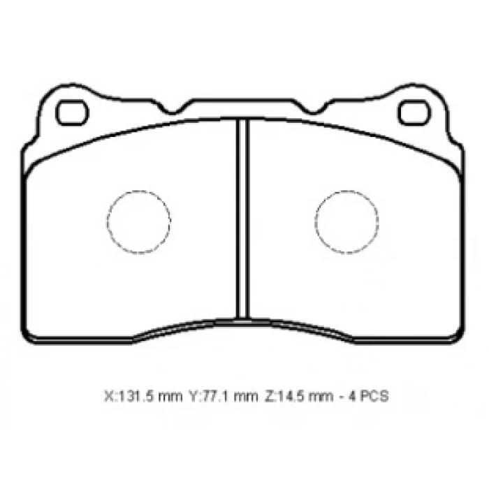 MITSUBISHI LANCER- 08/16; ÖN FREN BALATASI (EVO)(KABLOSUZ)(DİSK) (131,5X77,1X14,5)(BRAMAX)