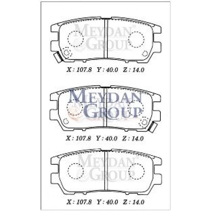 MITSUBISHI PAJERO- 92/97; ARKA FREN BALATASI (DİSK) (107,8X40X14) (DAIWA)