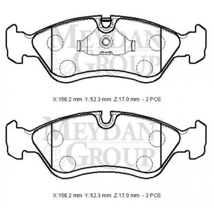 OPEL VECTRA- A- 88/95; ÖN FREN BALATASI (KABLOSUZ)(DİSK) (156,2X52,3X17) (BRAMAX)