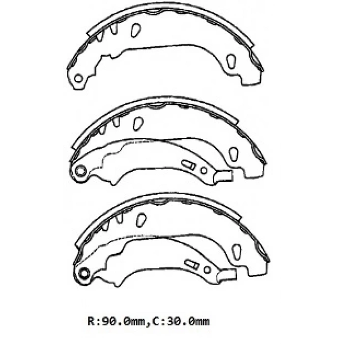 PEUGEOT 306- SD/HB- 93/96; ARKA FREN PABUCU (90X30)(BRAMAX)