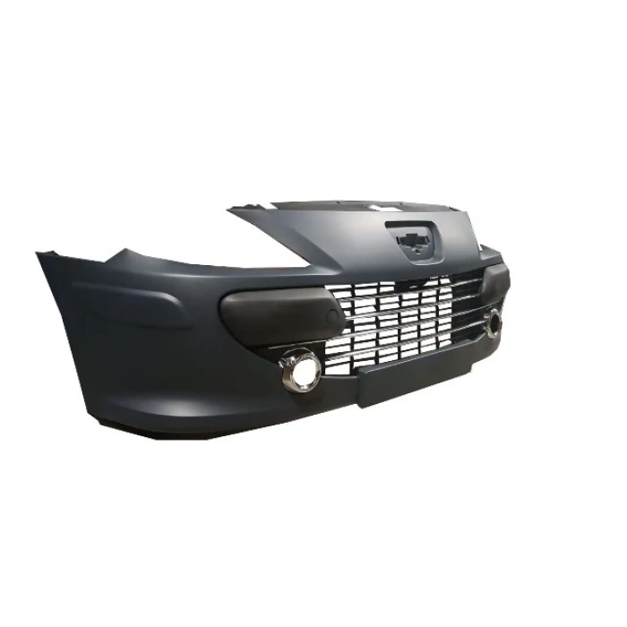 PEUGEOT 307- 06/08; ÖN TAMPON SİYAH (BANDLI/PANJURLU/SİS ÇERÇEVELİ/NİKELAJLI/BRAKETLİ (KOMPLE) (TW)