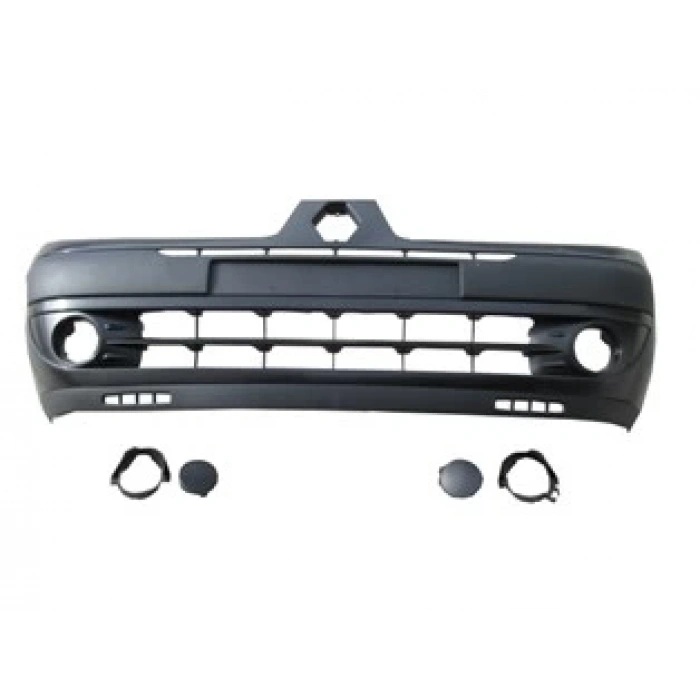 RENAULT CLIO- 2- SD/HB- 02/06; ÖN TAMPON SİYAH (SİS DELİKLİ/KENDİNDEN BANTLI (SİS KAPAKLI)