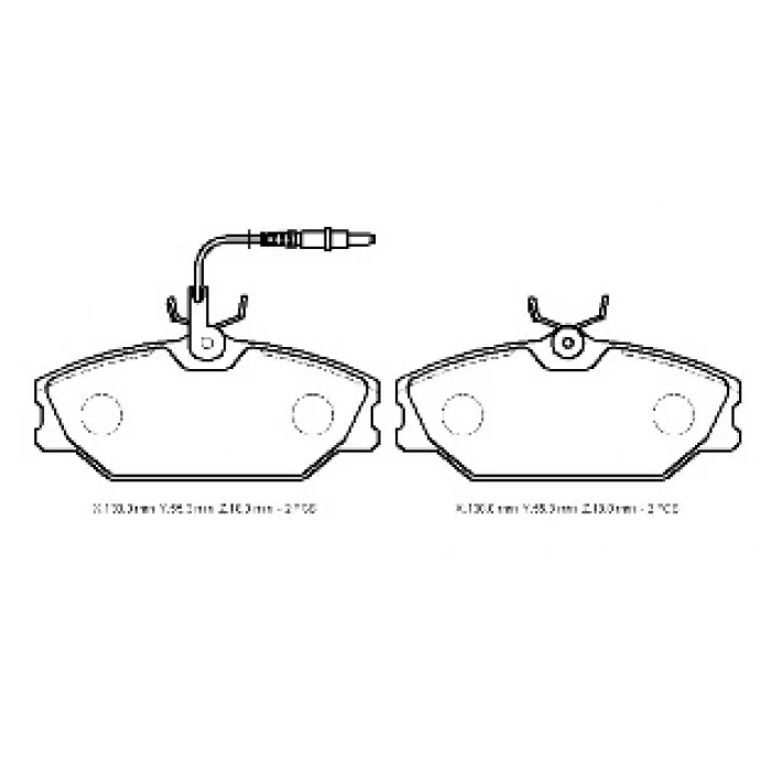RENAULT LAGUNA- 94/99; ÖN FREN BALATASI (2 KABLOLU)(DİSK)(133X55,3X18)(BRAMAX)