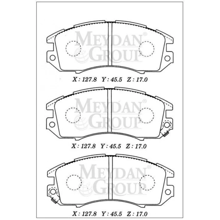 SUBARU LEGACY- 95/99; ÖN FREN BALATASI (DİSK) (127,8X45,5X17) (DAIWA)