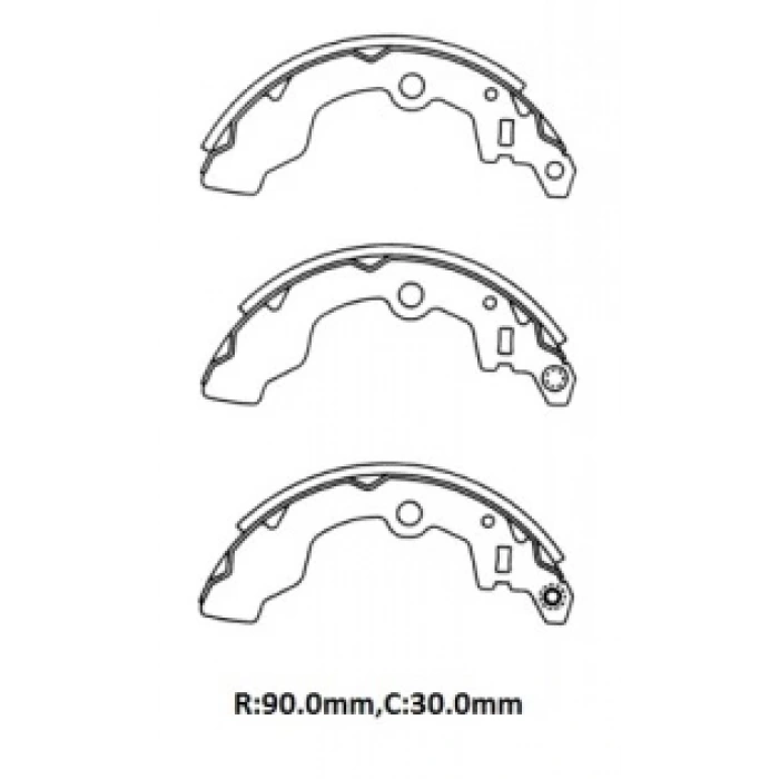 SUZUKI ALTO- 88/94; ARKA FREN PABUCU (90X30)(DAIWA)