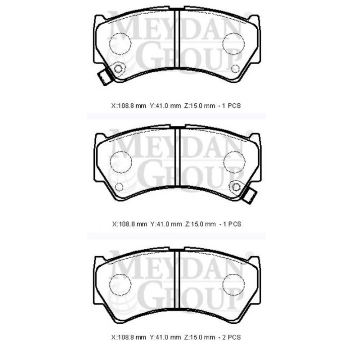 SUZUKI BALENO- 95/98; ÖN FREN BALATASI (DİSK) (108,8X41X15) (DAIWA)