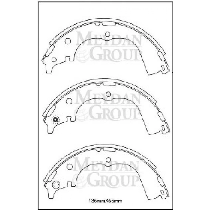 TOYOTA HIACE- MİNİBÜS- 89/97; ARKA FREN PABUCU (135X55) (DAIWA)